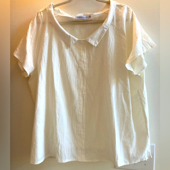 NWOT never worn Misloook white blouse 2X 18 20 - Picture 1 of 6